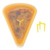 KEVJES 2-Pack Reusable Silicone Leftover Pizza Slice Storage Container with