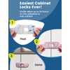 Cabinet Fridge Locks Baby Proofing, 4 PACK Child Proof Cabinet