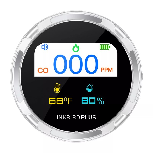 Inkbirdplus Carbon Monoxide Detector Indoor Air Quality Monitor HD10 Adjustable