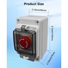 Emergency Stop Button with Box 660V 10A Waterproof for Outdoor,