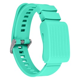 BOXOB Silicone Band Compatible with Whoop 3.0 4.0, Waterproof Replacement Fitness Band Soft Silicone Strap Wristband for Sports Exercises (Cyan)