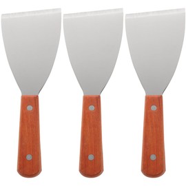 PRETYZOOM Raspadores Para Parrilla, 3 EspáTulas De Acero Inoxidable Con Mango, Raspador Plano Para Barbacoa Para Voltear Y Vuelta