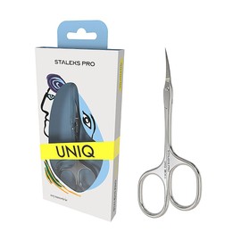 STALEKS PRO Professional Cuticle Scissors for Medium or Large Hands Stainless Steel Asymmetric UNIQ SQ-20/4