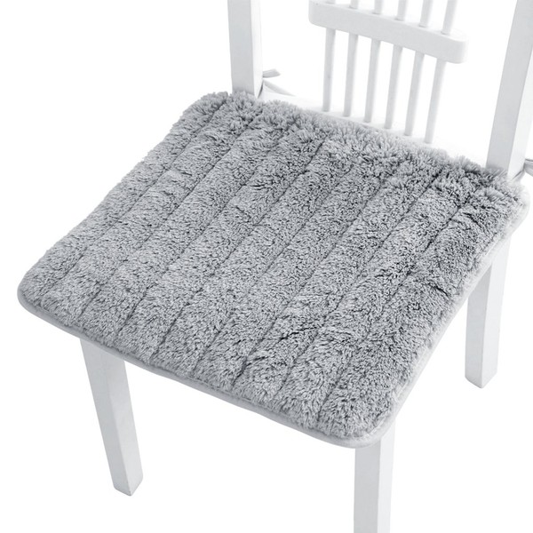 Square Soft Chair Pad Seat Cushion Plush Cozy Seat Pillow Chair Cushions Pads Kitchen Dining Chair Cushions Sofa Armchairs Wheelchair Back Chair Cover Pillow Cushion Cover Office Home Decor Grey