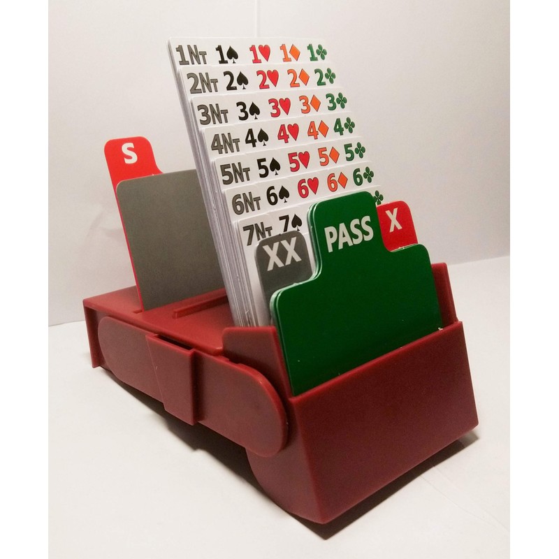 Bid Pal Bridge Bidding Boxes set of 4 (Red)