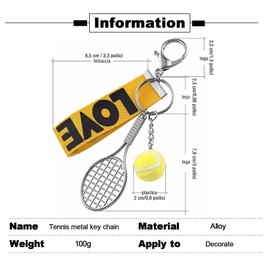 MFCGHXR Pack of 2 Mini Tennis Racket Key Ring Tennis Racket Metal Mini Tennis Racket with Lobster Clasp, Suitable for Car Keys, Sports Gifts, black