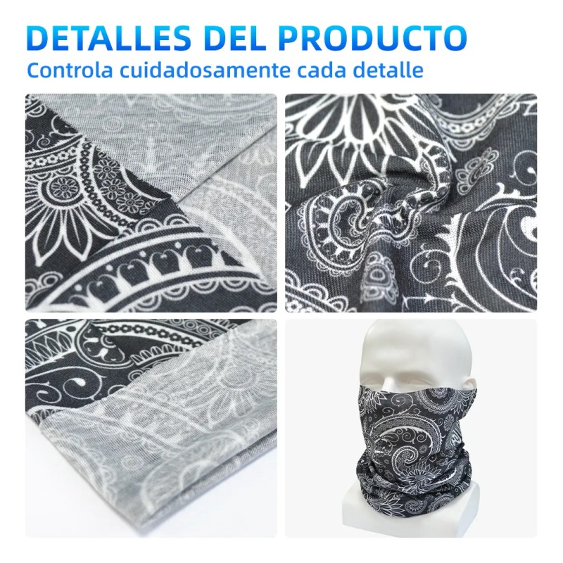 12 Pack Bandana Pasamontañas Balaclava Táctico Máscara Moto