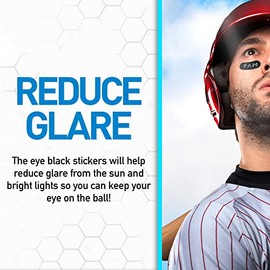 Franklin Sports Calcomanías Negras para los Ojos, Personalizables con lápiz