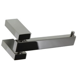 Cortesi Home Enzo Toilet Paper Holder, 1 Roll, Silver