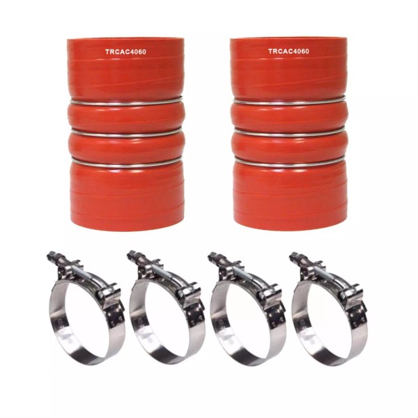 Torque 2 x Silicone Red Hump Turbo Hose Pair Charge