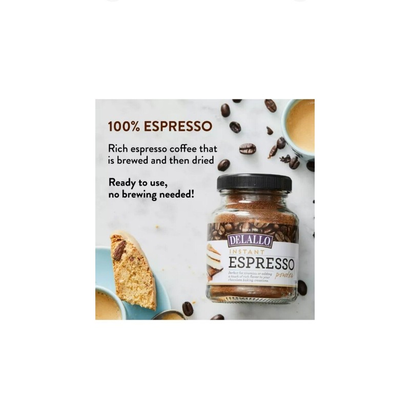DeLallo 2 DeLallo Instant Espresso Powder for Baking/Drinks~