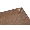 DRW Brown Faux Leather Square Tray, 18 x 18 x