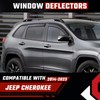 in-Channel Rain Guards Fit for Jeep Cherokee 2014-2023 Black Extra