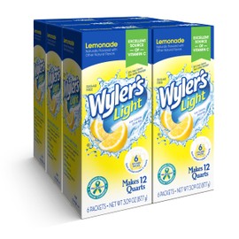 Wyler's Light Pitcher Packs, Water Drink Mix, Lemonade, 6 Boxes (36 Pitcher Packets)