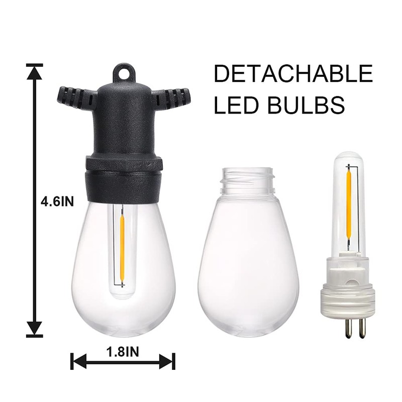DGE S14 Replacement LED Bulb 2 Pack Replacement String Light