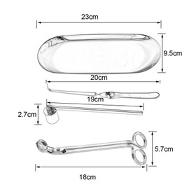 MUXSAM 4 in 1 Candle Accessory Set - Wick Trimmer, Snuffer, Dipper, Storage Tray - Rose Gold