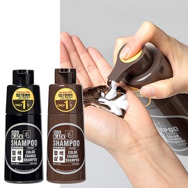 GDS Just once dyeing shampoo premium 300 black hair gray hair cover 2 pcs black 2 cans / 딱한번 염색샴푸 프리미엄 300 블랙모 흰머리 새치 커버 2개 흑색2통