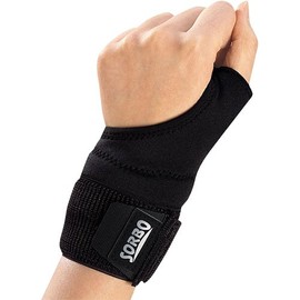 Sorbodo 63508 Wrist Supporter, Black, Medium (Left Hand)