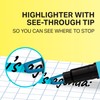 Sharpie Clear View Highlighter Sticks, Chisel Tip, Assorted Fluorescent, 8