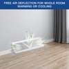 4-Pack 18 Inch 3-Way Baseboard Register Vent Cover, White