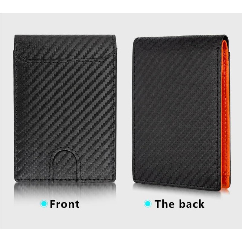 akddivve Men's RFID Blocking Wallet Short Tri-Fold Design Anti-Theft Card