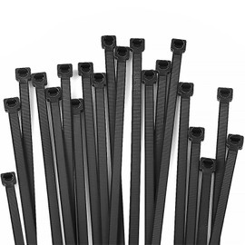 Austrawell Black Heavy Duty Nylon Self-Locking Zip Ties, 600mm x7.8mm, 60 PCS, 200 lbs Tensile Strength, UV Resistant, Indoor/Outdoor Use