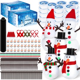 30 Pack Snowman DIY Kit, Christmas Crafts Supplies, Christmas Stocking Stuffers for Kids, Build a Snowman Kit with Air Dry Clay Xmas Stocking Stuffers Presents for Party Favors Winter Activities