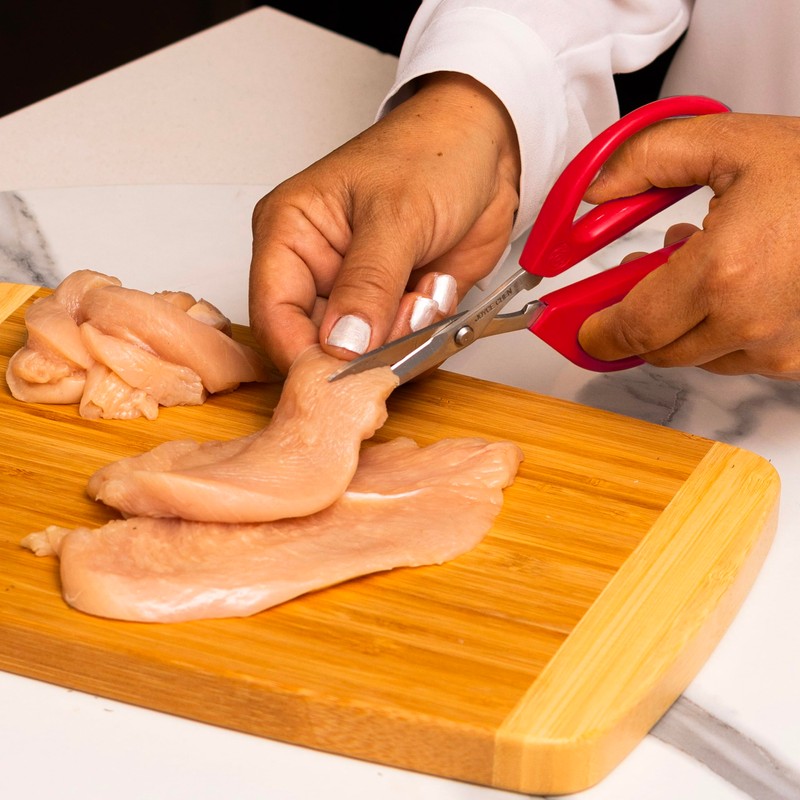 Joyce Chen Kitchen Scissors and 8x12-Inch Bamboo Cutting Board Set