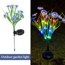 Elegant Choise Solar Garden Lights, Flower Pathway Lights Outdoor Waterproof,Garden Lights Solar Powered Waterproof for Patio Yard Decorations Outdoor (Blue)
