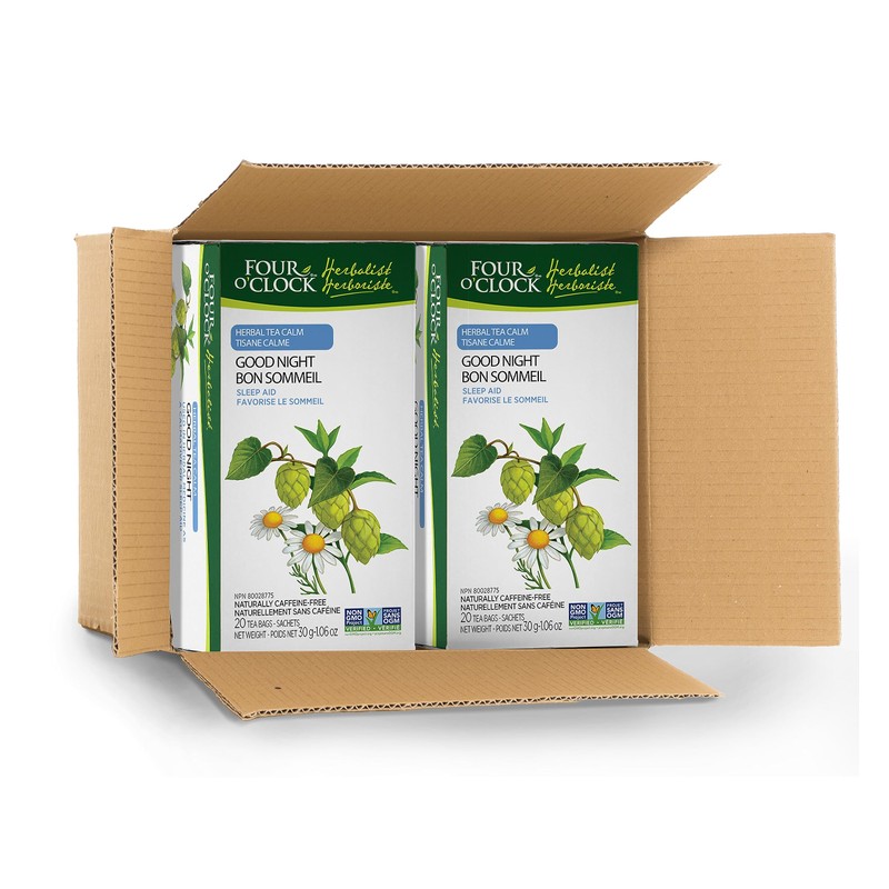 Four O'Clock Herbalist Calm Good Night Herbal Tea, Non-Gmo, Kosher,
