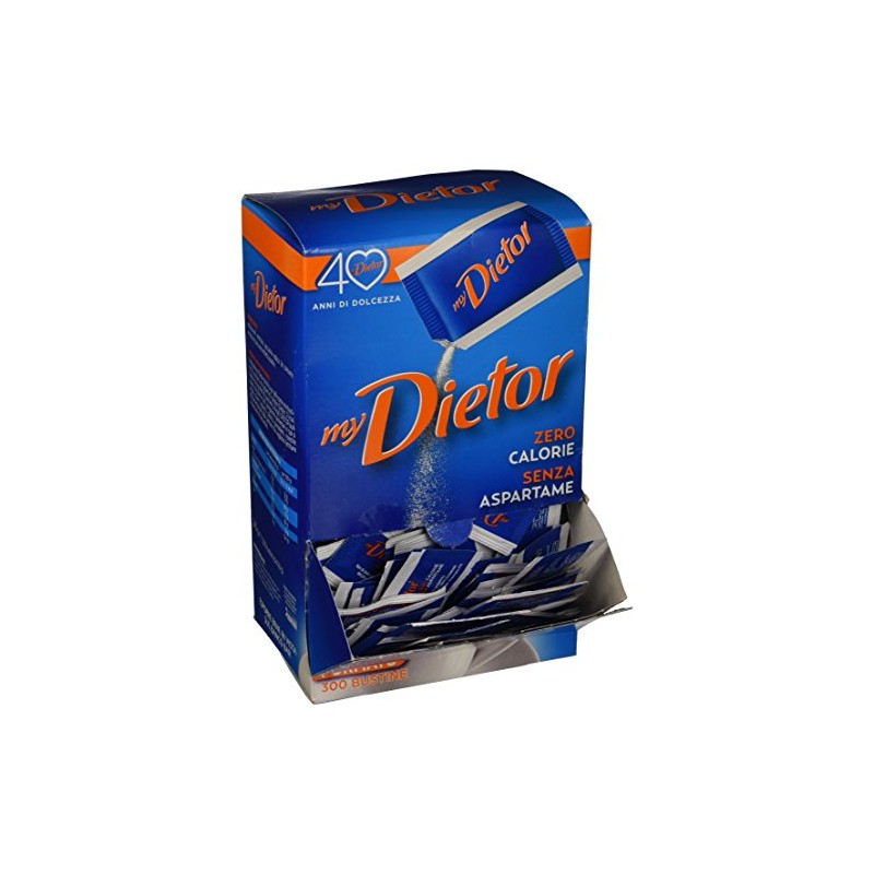 Dietor - Dolcificante Zero Calorie Senza Glutine, Box Da 300