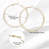 Tyqour 4 Pairs Large Hoop Earrings Set, Stainless Steel Hoop