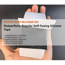 SGUESIKR Silicone Butyl Composite Rubber Self-Fusing Tape, 1.5" x20' x32mil