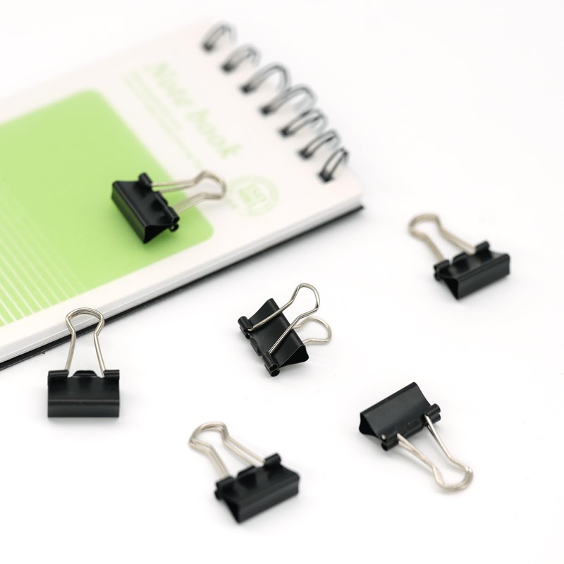 Ykimok 48Pcs Mini Binder Clips, 0.5 inch(13mm), Paper Clamps Micro