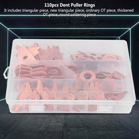 Dent Pulling Rings, 110pcs Dent Pulling Puller Rings Triangle OT Round for Car Body Welding Repair Tool Set weld kit Dent Puller Rings
