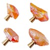 FZBHRO Natural Crystal Stone Cabinet Knobs Decorative Drawer Knobs Handles