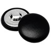 10pcs 23mm/0.9'' Leather Covered Buttons with Shank Sew,for Decoration Crafts(Black)