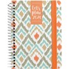 Grafoplás | 2024 A6 Annual Diary | Blurred Orange Design | Spanish | Day Page | 10.5 x 16.5 cm | Spiral Bound | Hard Cover Lined in Printed Fabric | Elastic Closure