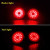GTINTHEBOX Red Lens Led Rear Bumper Reflector Tail Brake Stop
