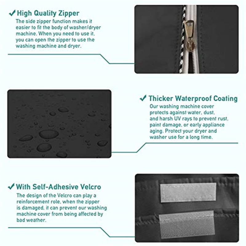 Covolo Washer Cover, Waterproof & Dustproof Thickening Front-Loading Machine Cover,