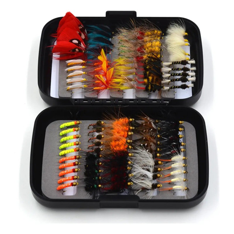 Combo De 100 Moscas Para Pesca Con Pescador