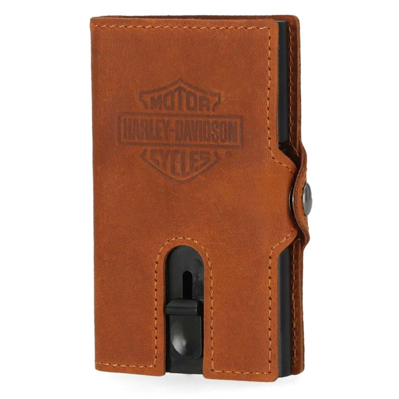 Harley-Davidson Men's Embossed Bar & Shield Pop-Up Card Holder Wallet