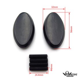 HongK- Mirror Plate Block Off Compatible With 2005-2008 Kawasaki Ninja Zx6R Zx6Rr 636 Zx10R Black