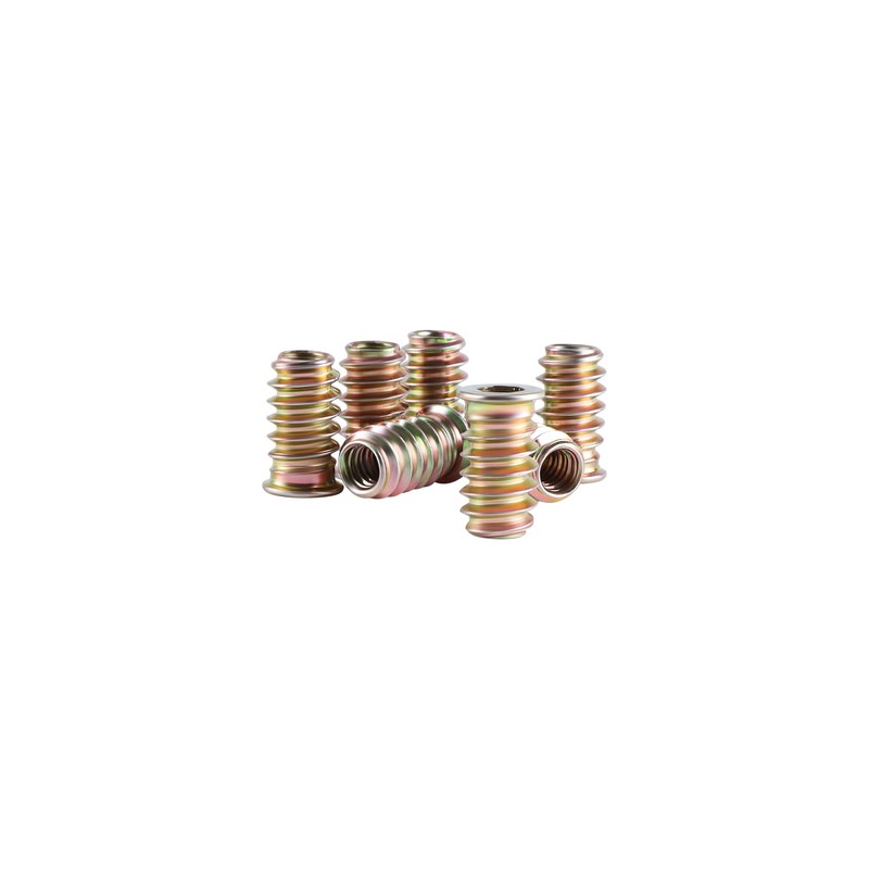 SBRRAIL 50 PCS 3/8-16 Threaded Inserts for Wood Furniture Screw,Steel