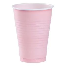 Party Dimensions Pink Solid Color Plastic Party Cup (12 Oz.) 20 Count - Premium Quality and Durable, Perfect for Any Celebration