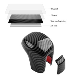 Thenice for 10th Gen Civic Gear Shifting Knob Cover CVT Automatic Transmission Lever Trim Interior Accessories Compatible with Honda Civic 2021 2020 2019 2018 2017 2016 -Black