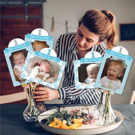Big Dot of Happiness 1st Birthday Boy - Fun to be One - First Birthday Party Picture Centerpiece Sticks - Photo Table Toppers - 15 Pieces