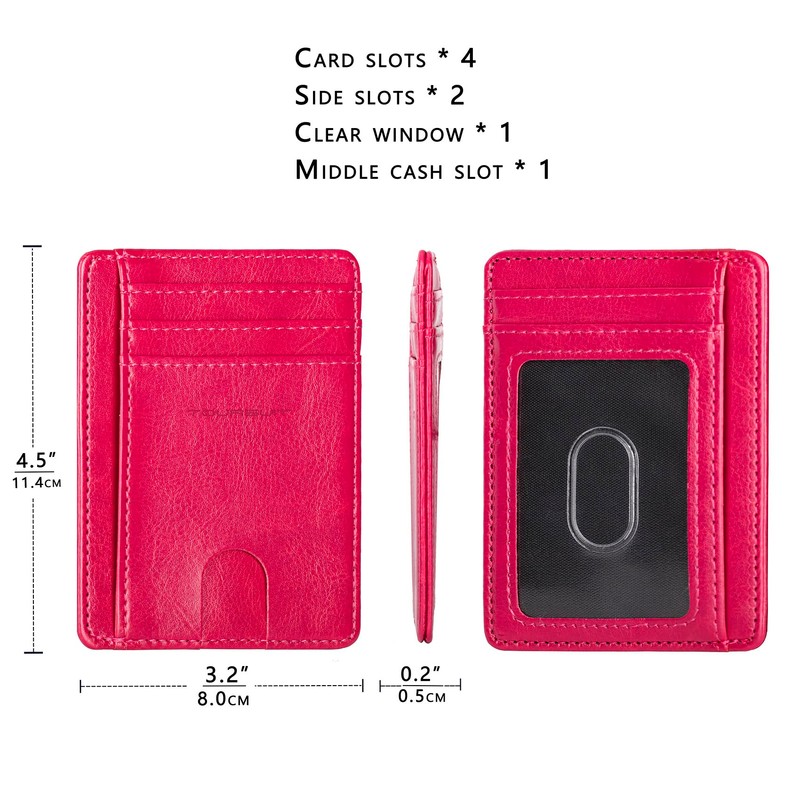 TOURSUIT Travel Minimalist Slim Front Pocket Wallet for Men Women,