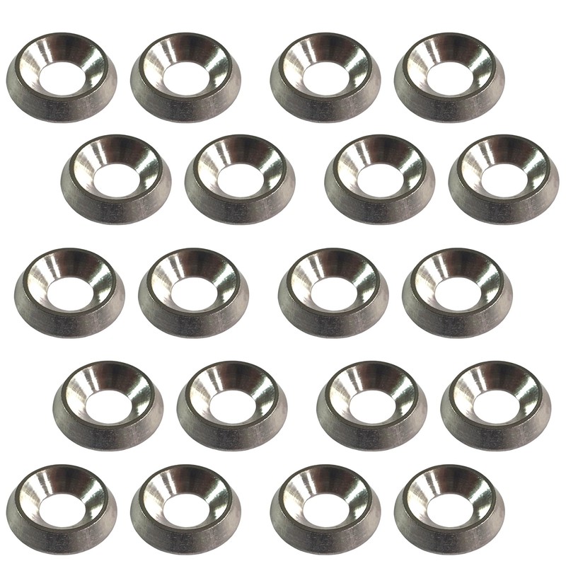 M5 Countersunk Solid Metal Finishing Cup Washer A4 Marine Grade