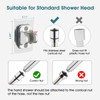 PDPBath Brass Shower Arm Diverter with Adhesive Handheld Holder for